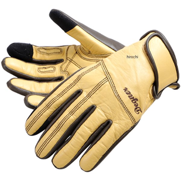 FRTG-70 デグナー DEGNER レザーレディースグローブ ベージュ/ブラウン Mサイズ