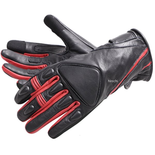 FRTG-71 デグナー DEGNER レザーレディースグローブ 黒/赤 Mサイズ