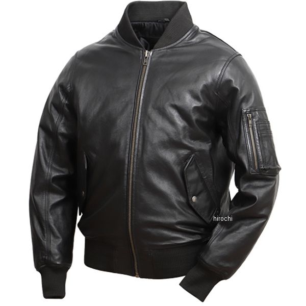 21WJ-1 デグナー DEGNER シープレザーMA-1ジャケット 黒 Mサイズ