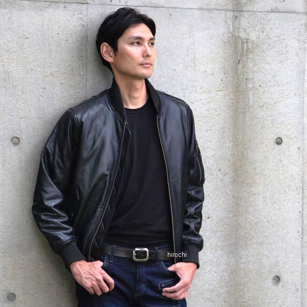 4524486094347 デグナー DEGNER 21WJ-1 シープレザーMA-1ジャケット 黒 XLサイズ ブラック XLサイズサイズ