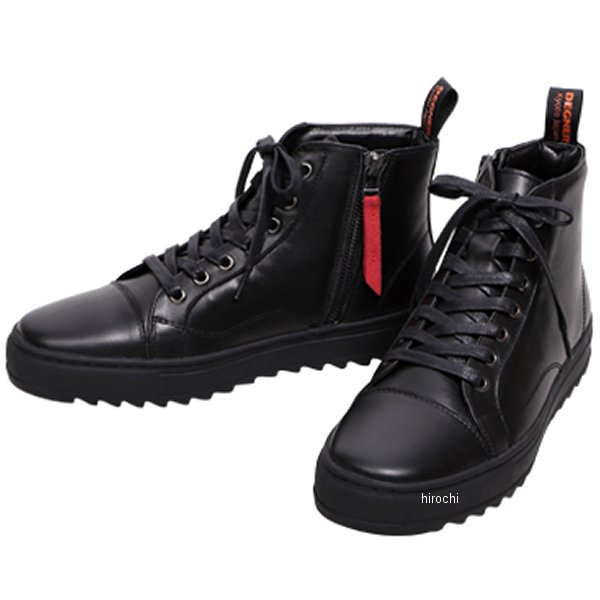 HS-B14 デグナー DEGNER メンズレザースニーカー 黒/黒 27cm