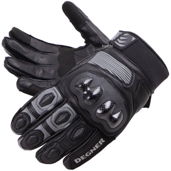 TG-75 デグナー DEGNER レザースポーツグローブ 黒/白グレー Mサイズ