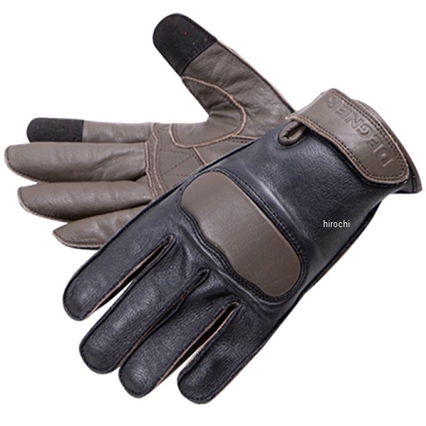 FRTG-77 デグナー DEGNER レディースレザーグローブ 黒/ブラウン Lサイズ