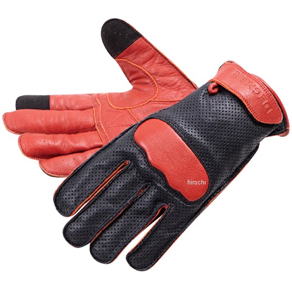 FRTG-78M デグナー DEGNER レディースレザーメッシュグローブ 黒/赤 Mサイズ