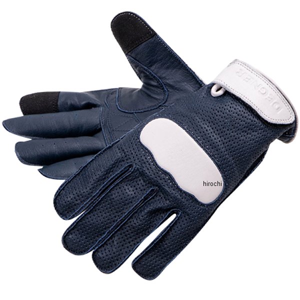 FRTG-78M デグナー DEGNER レディースレザーメッシュグローブ ネイビー/白 Sサイズ