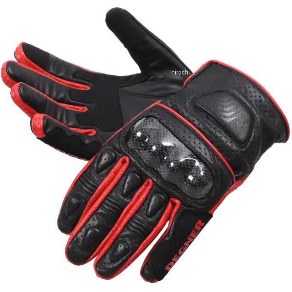 TG-79M デグナー DEGNER メッシュプロテクターショートグローブ 赤 Lサイズ