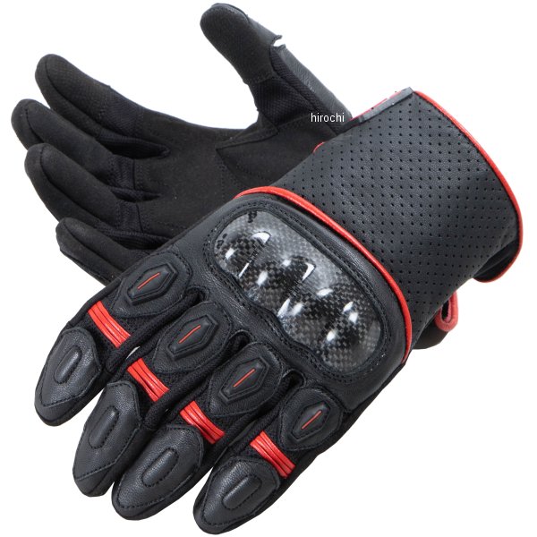 TG-80M デグナー DEGNER メッシュスポーツグローブ 黒/赤 Mサイズ