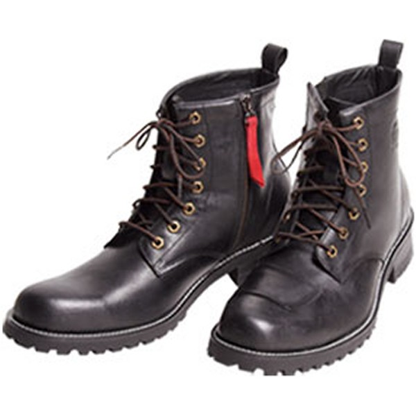 HS-B6 デグナー DEGNER シフトガード付レザーZIPブーツ 黒 28cm