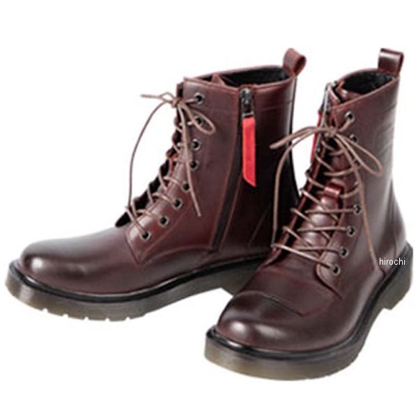 HS-B8 デグナー DEGNER レディースシフトガード付レザーZIPブーツ ワイン 22.5cm