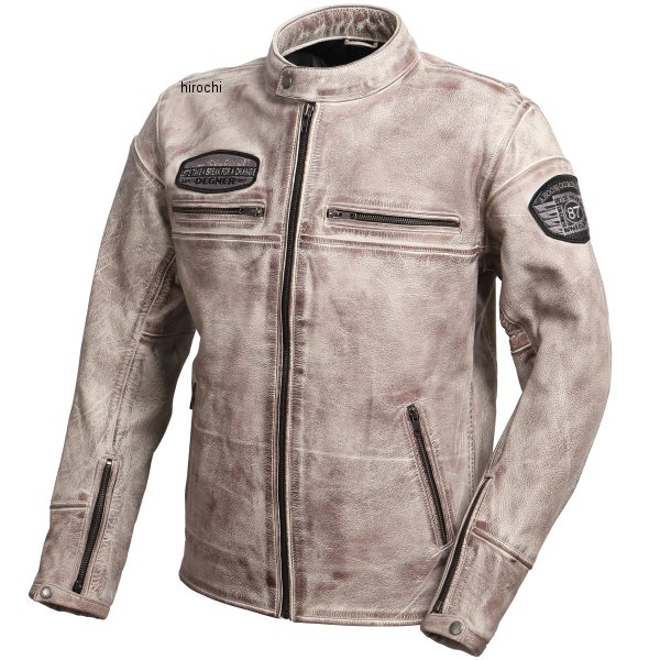 22WJ-5 デグナー DEGNER レザーヴィンテージジャケット アイボリー Lサイズ