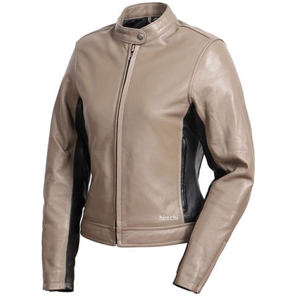 FR22WJ-8 デグナー DEGNER バイカラーレディースレザージャケット ベージュ Mサイズ