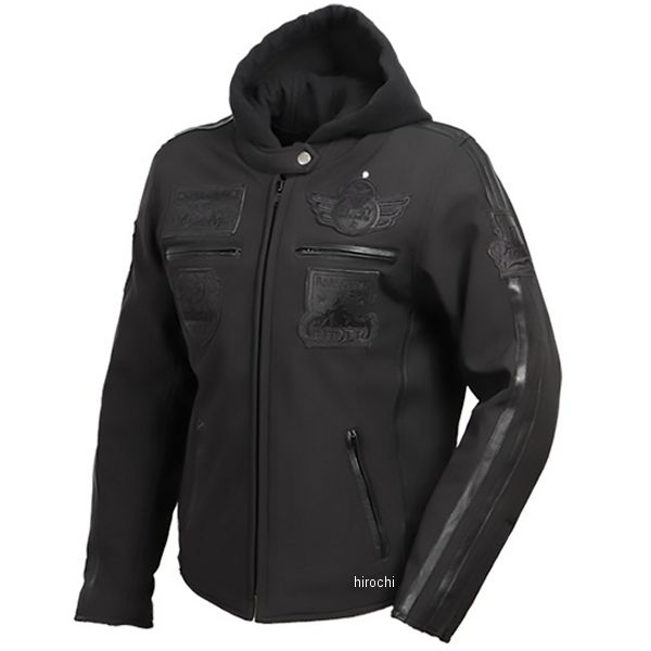 FR22WJ-9 デグナー DEGNER レディースソフトシェルジャケット フード付き 黒 Mサイズ