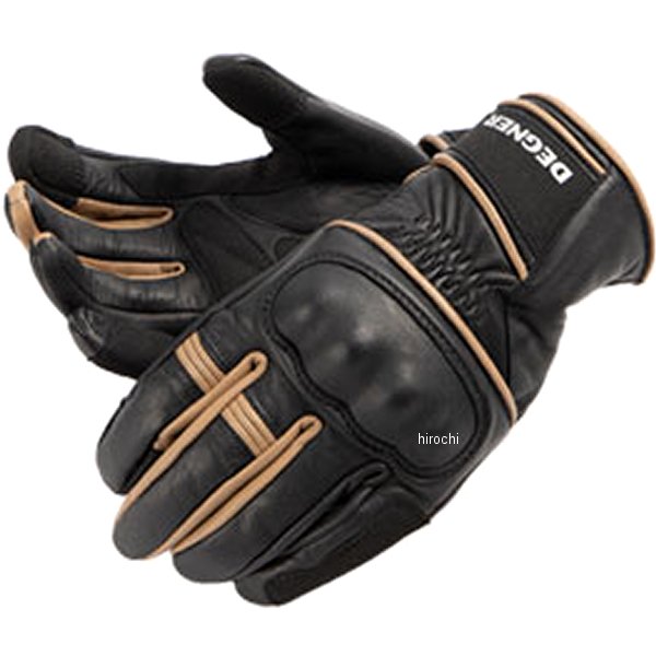 FRTG-83 デグナー DEGNER レディースレザーグローブ 黒/ベージュ Mサイズ