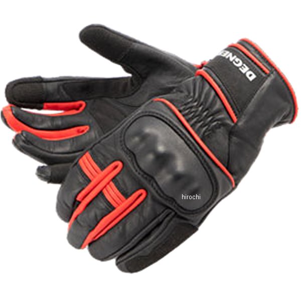 FRTG-83 デグナー DEGNER レディースレザーグローブ 黒/赤 Sサイズ