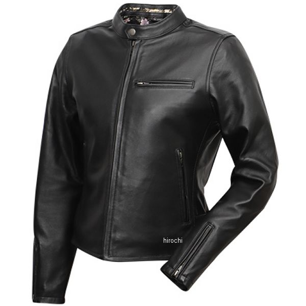 FR21SJ-15K デグナー DEGNER 金襴レディースレザージャケット 黒 桧垣桜 Lサイズ