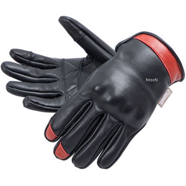 FRTG-88 デグナー DEGNER レディース レザーグローブ 黒/赤 Lサイズ