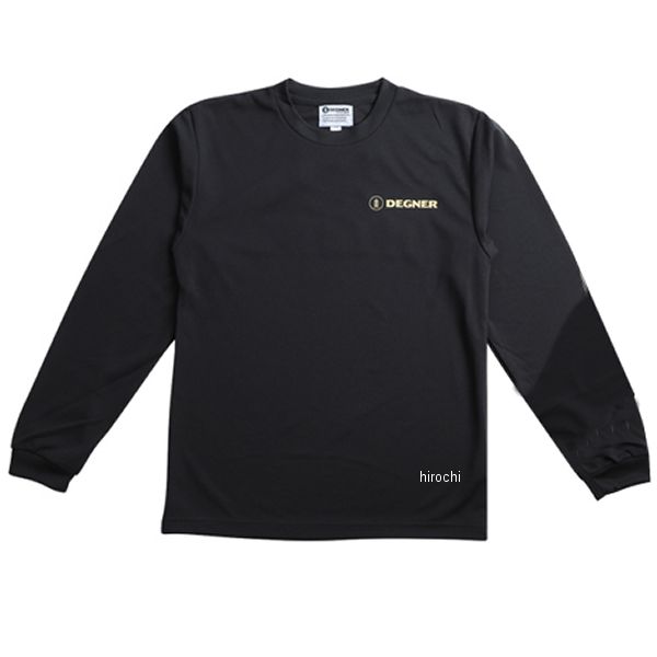 23TS-3 デグナー DEGNER デグナー ドライ長袖Tシャツ 黒/ゴールド XLサイズ