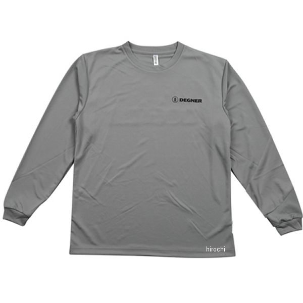 23TS-3 デグナー DEGNER デグナー ドライ長袖Tシャツ グレー/黒 Mサイズ