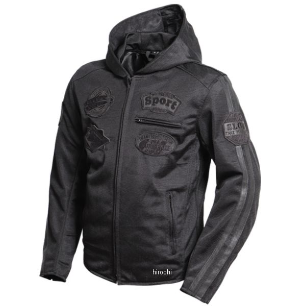 23SJ-2 デグナー DEGNER フード付きテキスタイルメッシュジャケット 黒 Lサイズ