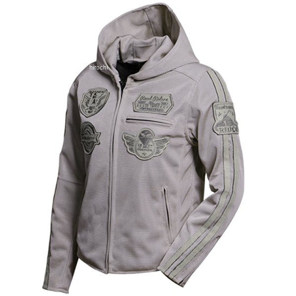 FR23SJ-9 デグナー DEGNER レディースフード付きテキスタイルメッシュジャケット グレー Sサイズ