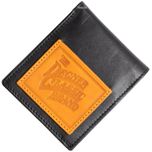 W-119 デグナー DEGNER 2つ折り レザー ウォレット 黒/イエロー