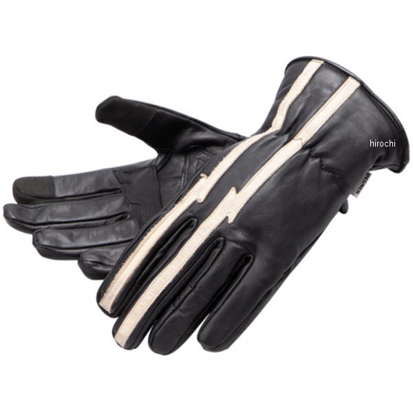 WG-51 デグナー DEGNER ウィンターレザーグローブ 黒/アイボリー Lサイズ