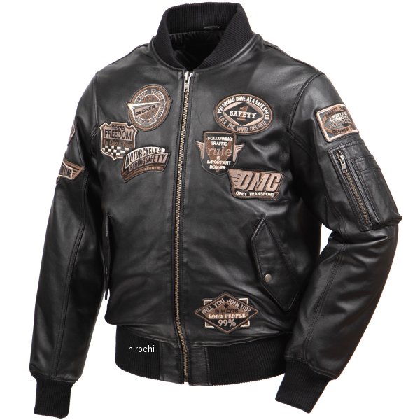 23WJ-4 デグナー DEGNER シープレザーMA-1ジャケット 黒 Lサイズ