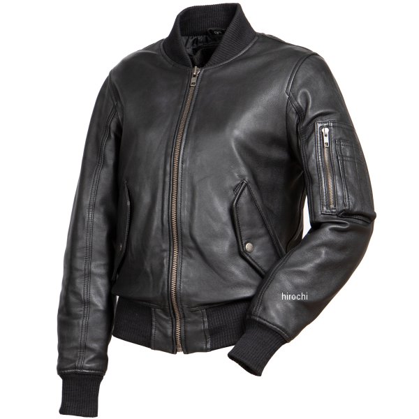 FR23WJ-10 デグナー DEGNER レザーMA-1ジャケット レディース 黒 Sサイズ