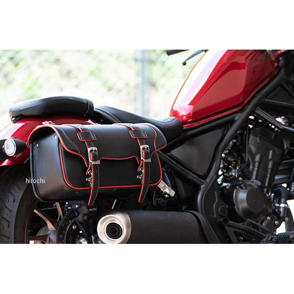 4524486104596 デグナー DEGNER DSB-8 マフラー側 サドルバッグ ブラック/レッド