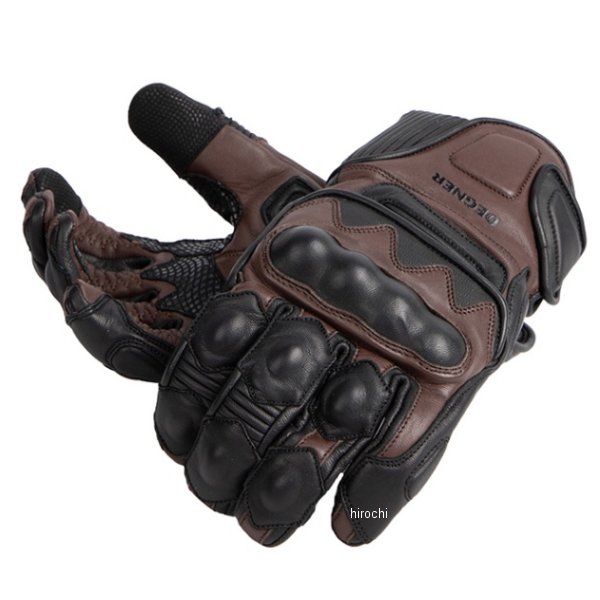 TG-94 デグナー DEGNER 春夏モデル プロテクター付きレザーグローブ ブラウン Lサイズ