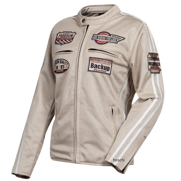 FR24SJ-6 デグナー DEGNER 春夏モデル テキスタイルメッシュジャケット レディース ベージュ Sサイズ