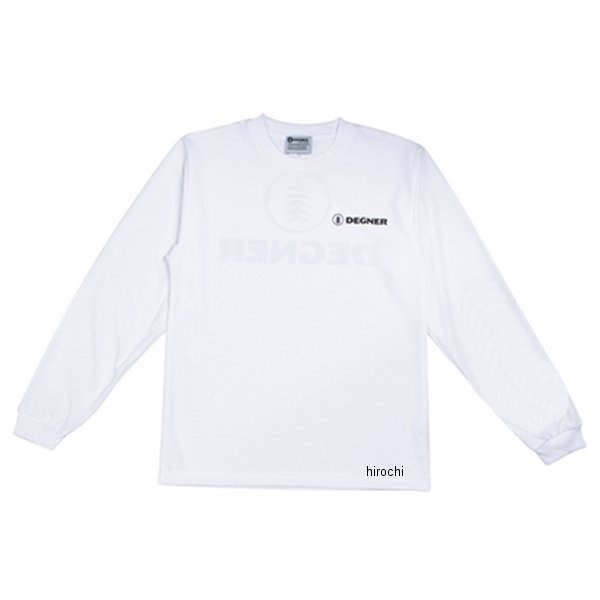 23TS-3 デグナー DEGNER 春夏モデル ドライ長袖Tシャツ 白/黒 Mサイズ