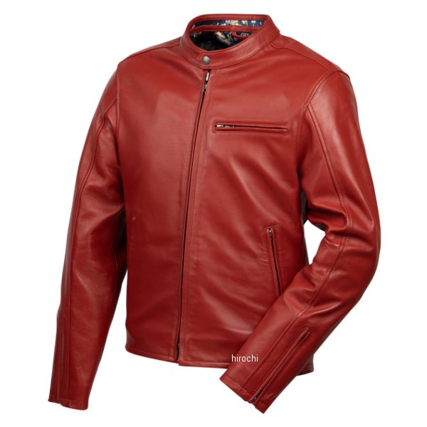 21SJ-14K デグナー DEGNER 春夏モデル 金襴レザージャケット 赤/鉄流水雪輪 Lサイズ