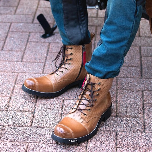 4524486107382 デグナー DEGNER HS-B11MA メッシュレザーブーツ メンズ ライトブラウン 25cm