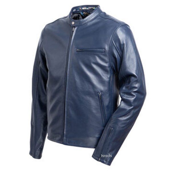 21SJ-14K デグナー DEGNER 春夏モデル 金襴レザージャケット ネイビー/鉄流水雪輪 Mサイズ