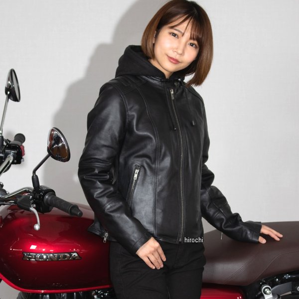 4524486108525 デグナー DEGNER FR24WJ-6 フード付きレザージャケット ブラック Mサイズ