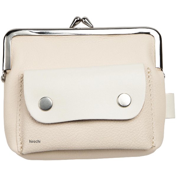 W-123 デグナー DEGNER がま口レザーウォレット 白