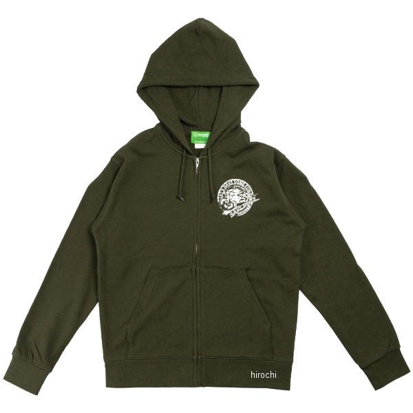 4524486108754 デグナー DEGNER HS24H-1 ジップパーカー カーキ Sサイズ