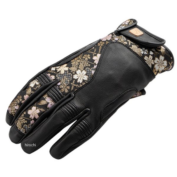 TG-101K デグナー DEGNER 春夏モデル レザー金襴グローブ 桧垣桜/黒 Lサイズ