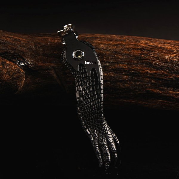 4524486109126 デグナー DEGNER K-72RCR リアルクロコダイル レザーキーホルダー ブラック