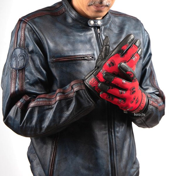 4524486109478 デグナー DEGNER SPG-7 SP忠男 テキスタイル レザーグローブ レッド XLサイズ