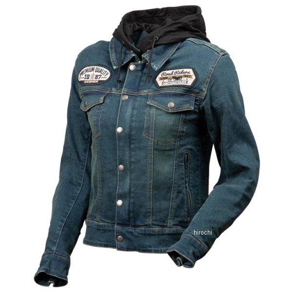 FR25SJ-4 デグナー DEGNER 春夏モデル レディース フード付デニムジャケット ヴィンテージネイビー Sサイズ