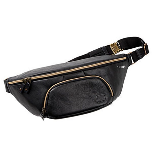 W-136 デグナー DEGNER レザーウエストバッグ 黒