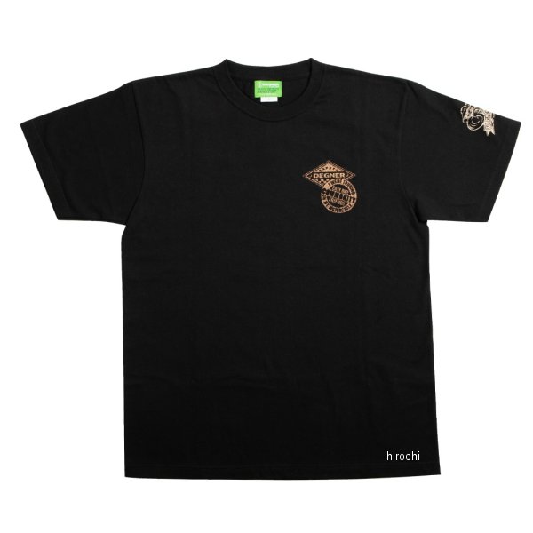 25TS-1 デグナー DEGNER 春夏モデル コットンTシャツ 黒 Lサイズ