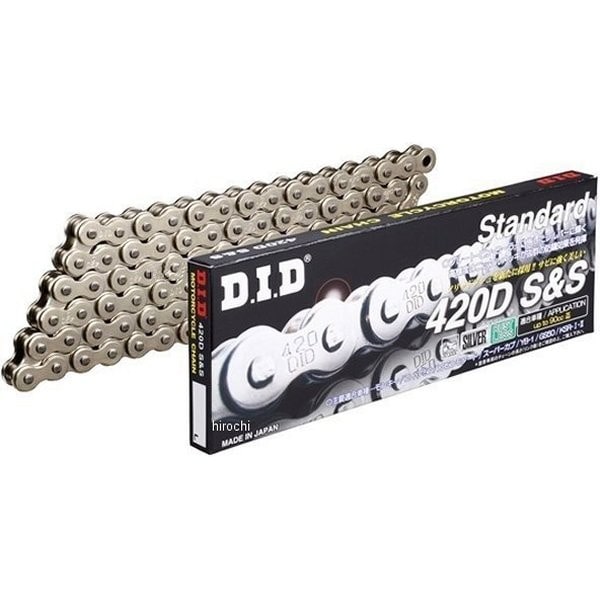 4525516345156 DID 大同工業 チェーン 420D スタンダード シリーズ シルバー 100L クリップ