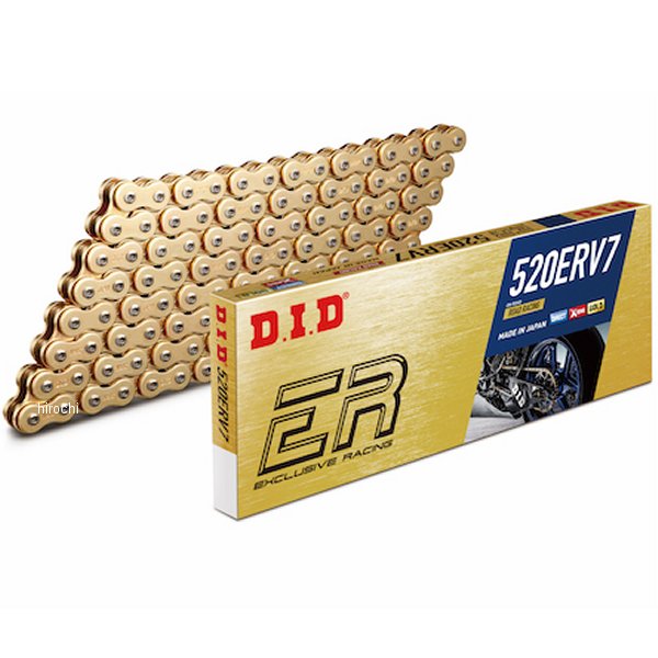 4525516361163 DID 大同工業 チェーン 520ERV7シリーズ ゴールド 102L カシメ