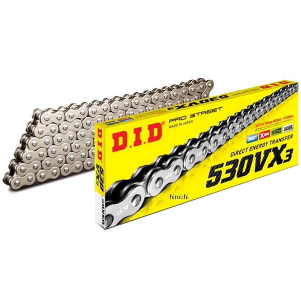 4525516462570 DID 大同工業 チェーン 530VX3 VXシリーズ Xリング シルバー 92L カシメ