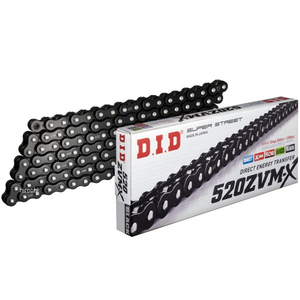 520ZVM-X-108L ZJ カシメ BLACK 4525516469197 DID 大同工業 チェーン 520ZVM-X シリーズ 黒 108L カシメ