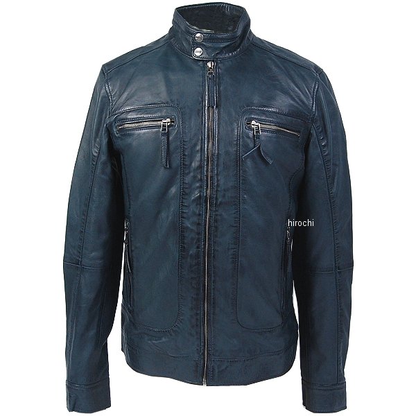 RLJ200C-M ライズ RIDEZ レザージャケット CLUBS アイアンブルー Mサイズ