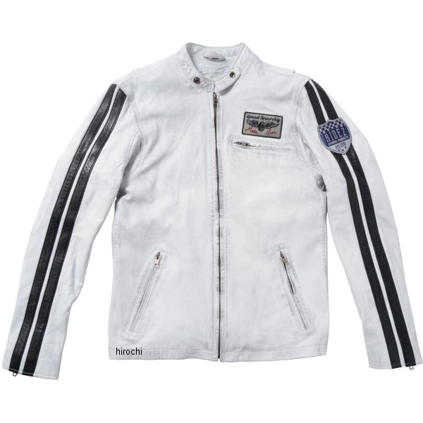 RLJ1101 ライズ RIDEZ COMP ライダースジャケット 白/黒 Mサイズ